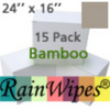 10494 RainWipes Bamboo 24" x 16" Tan (15 Pack) Individual