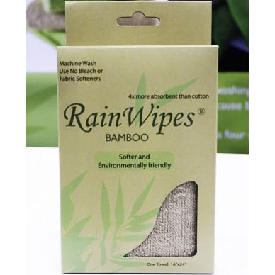 10490 RainWipes Bamboo 24'' x16'' Tan Individual